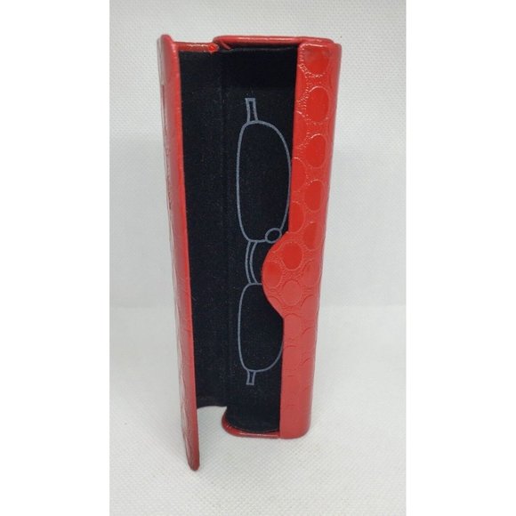 Design Optics Magnetic Clip Red Small Glasses Case - Picture 2 of 11